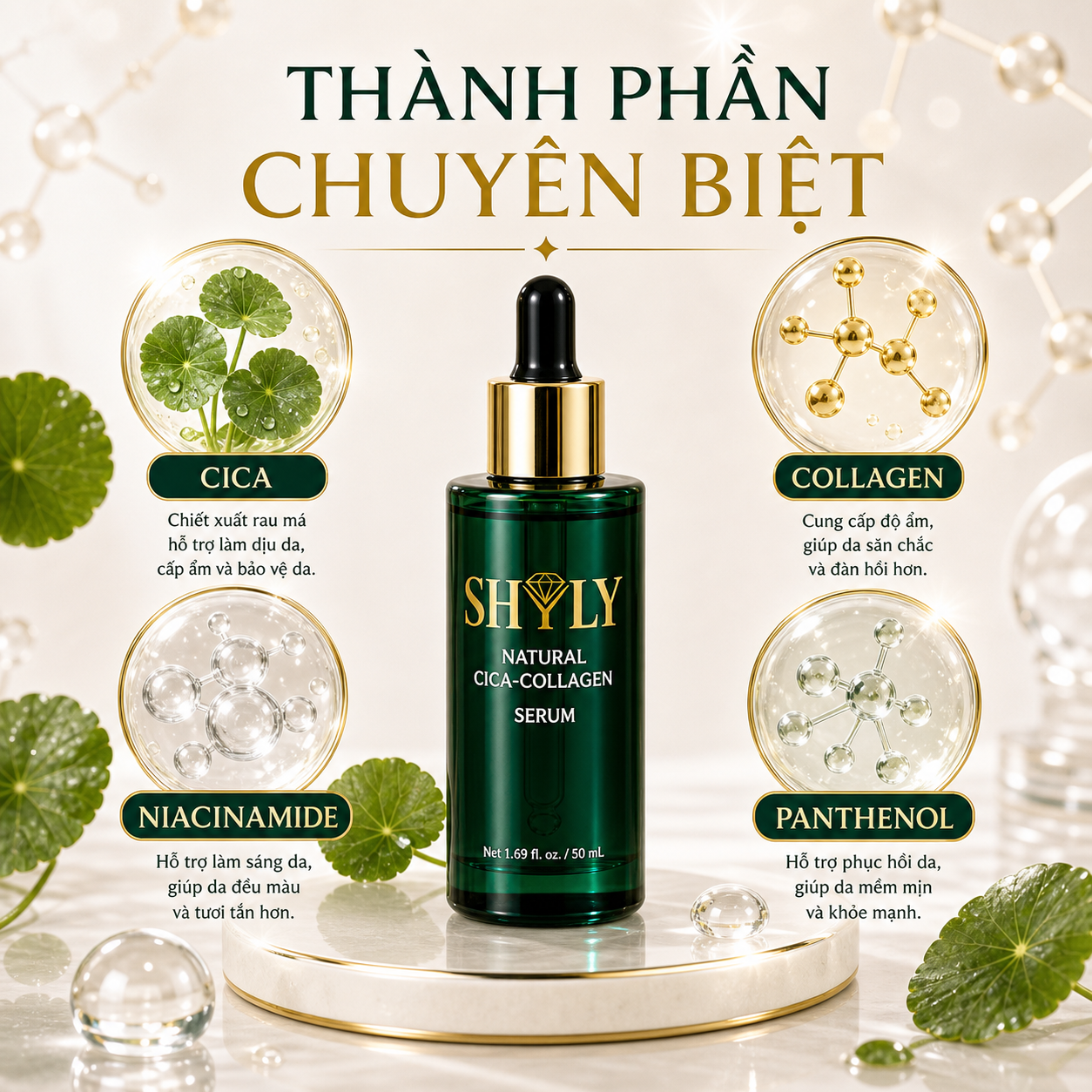 Thành phần chăm da chuyên biệt trong serum Shyly